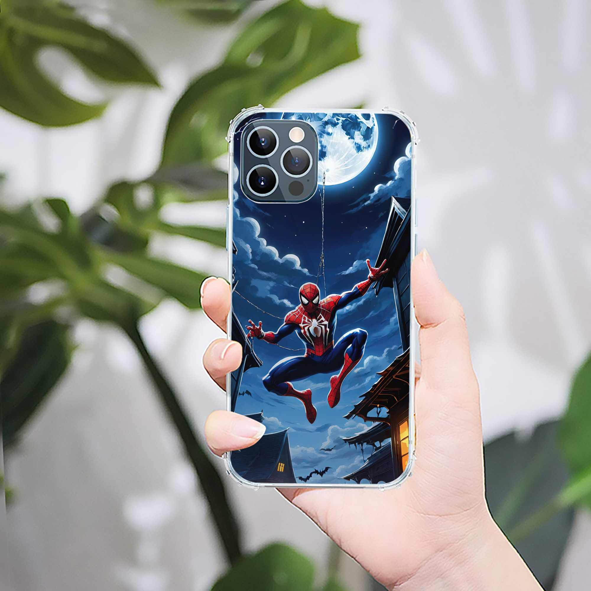 （画像用） Spider Man スパイダーマン 【iPhone 12シリーズ対応】透明スマホケース（クリアソフトケース）